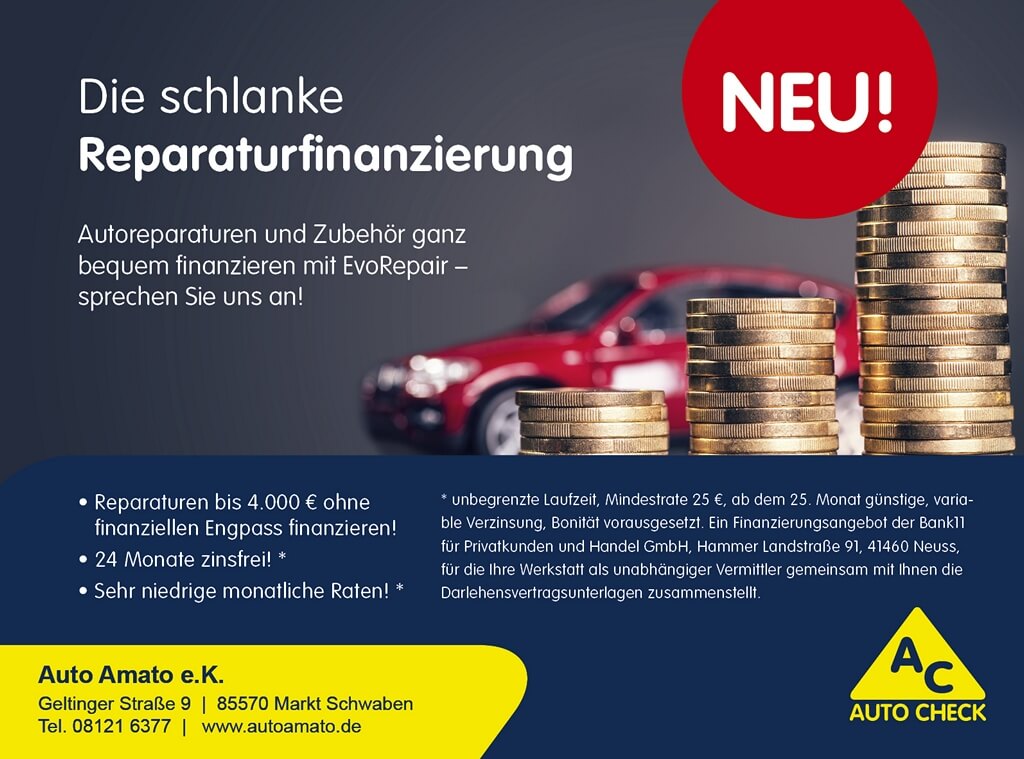 Reparaturfinanzierung bei Auto Amato